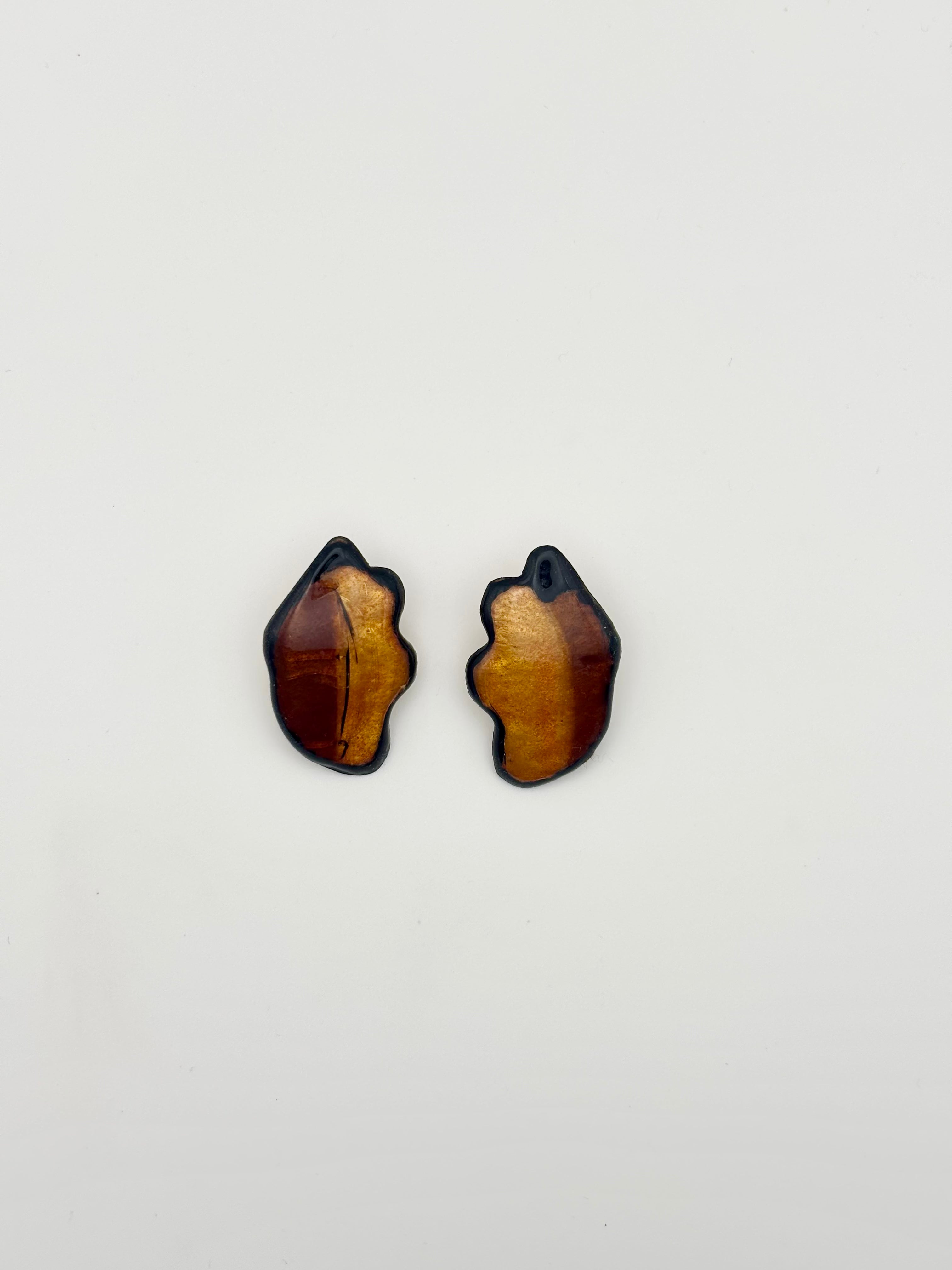 Boucles d'oreilles clip Les coquillages "Ambre"