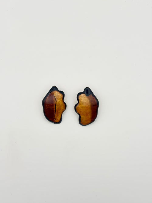 Boucles d'oreilles clip Les coquillages "Ambre"
