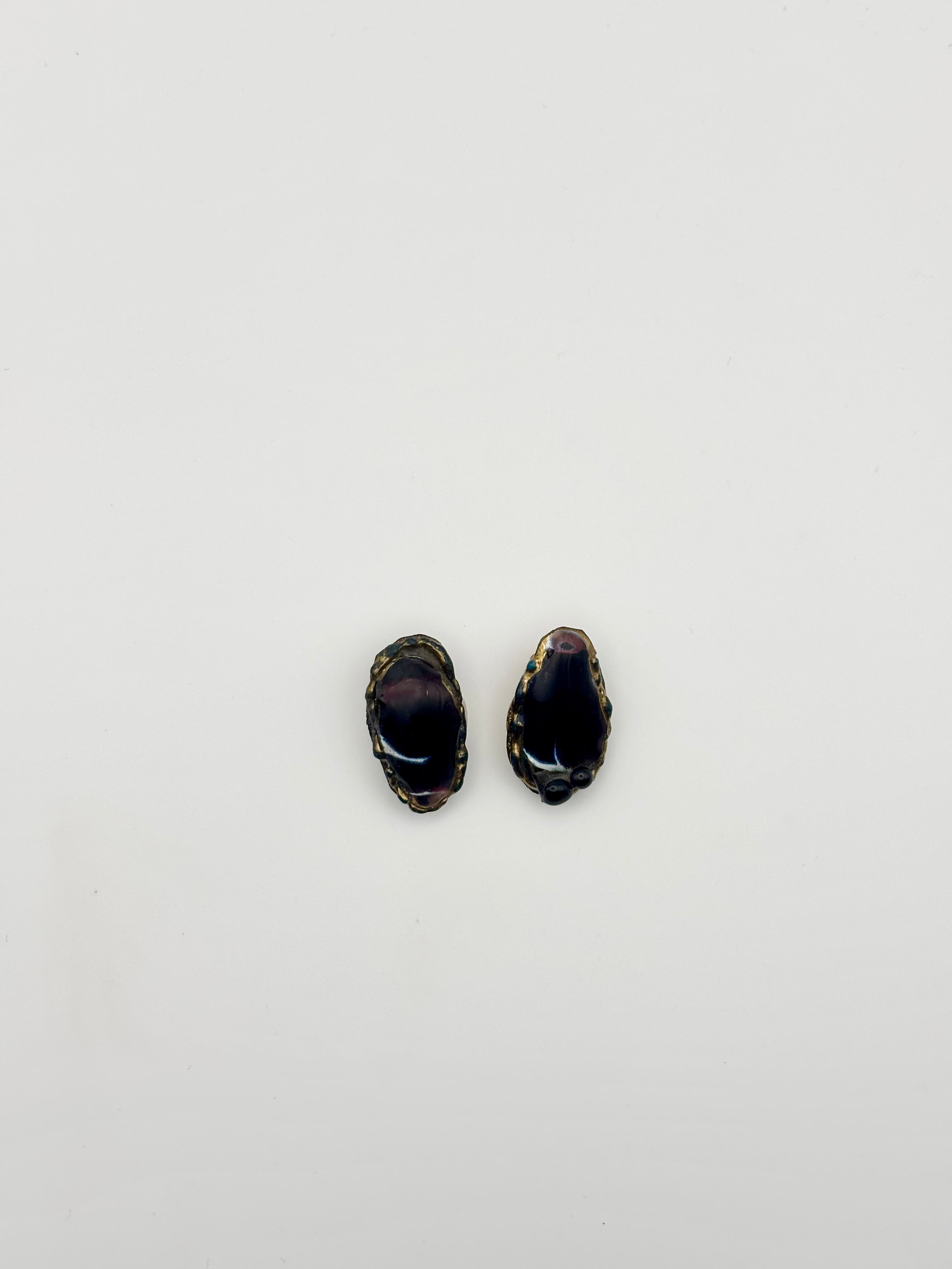 Boucles d'oreilles clip Les coquillages "Rubis"