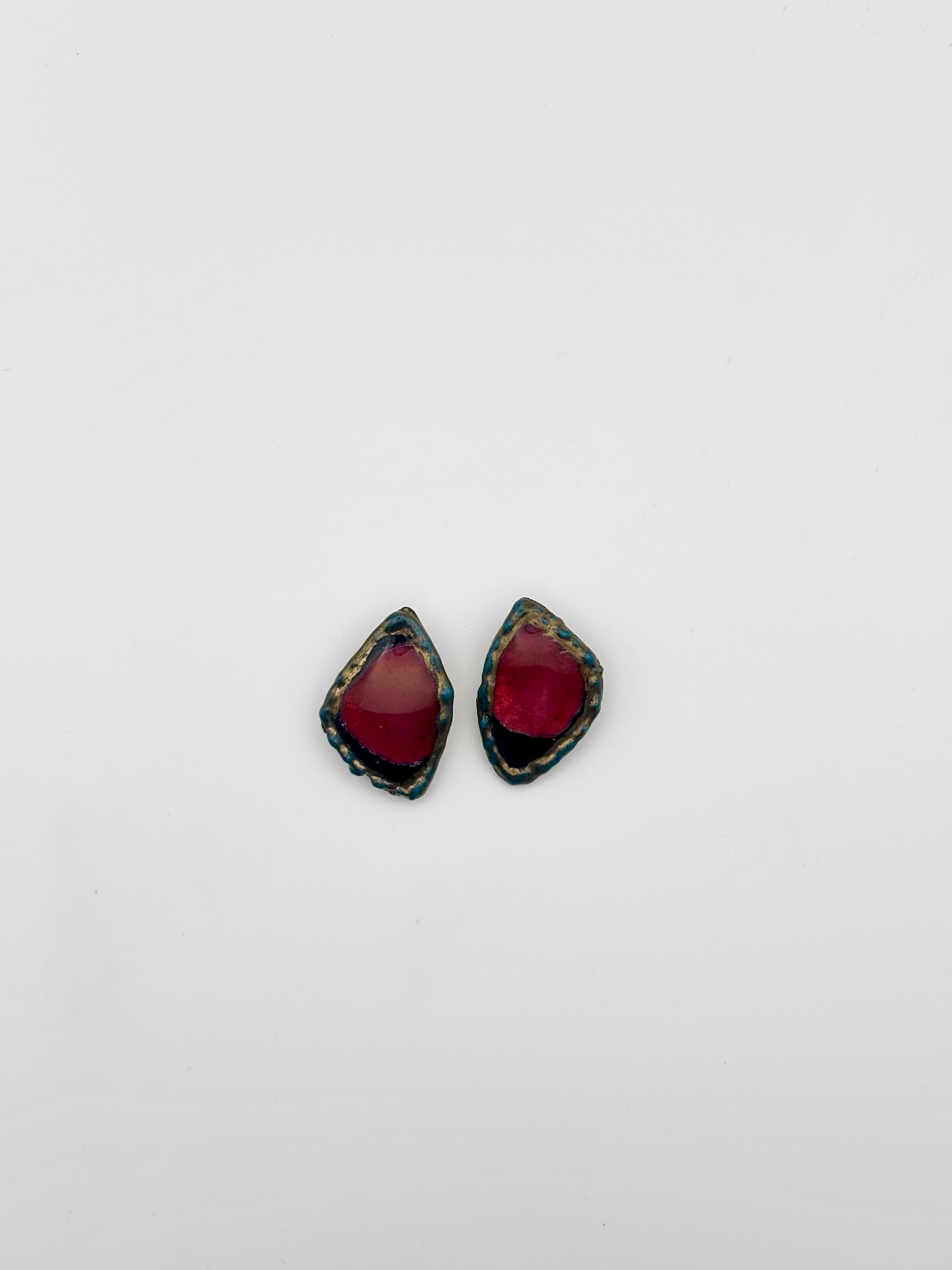 Boucles d'oreilles clip Les coquillages "Rubis"