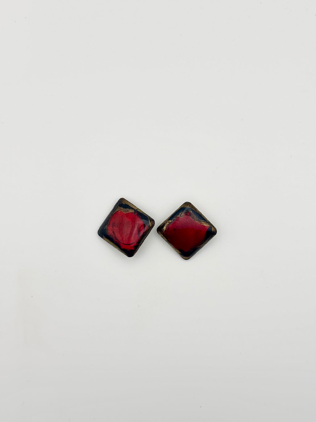 Boucles d'oreilles clip Les coquillages "Rubis"