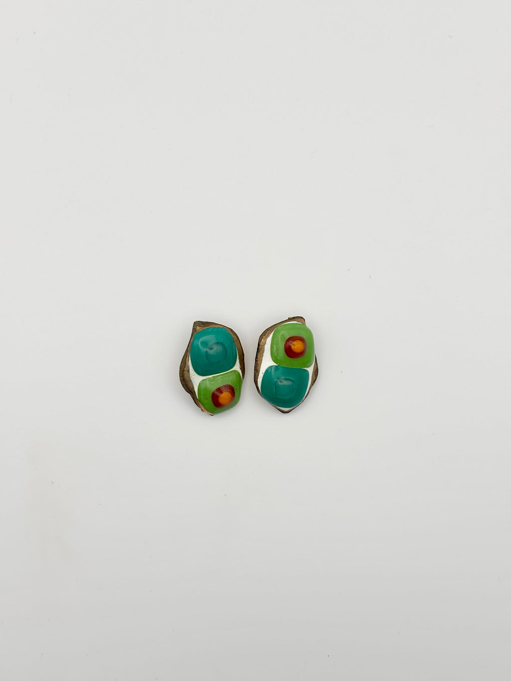 Boucles d'oreilles clip "Mosaïque"
