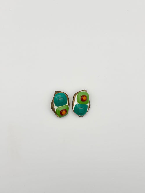 Boucles d'oreilles clip "Mosaïque"