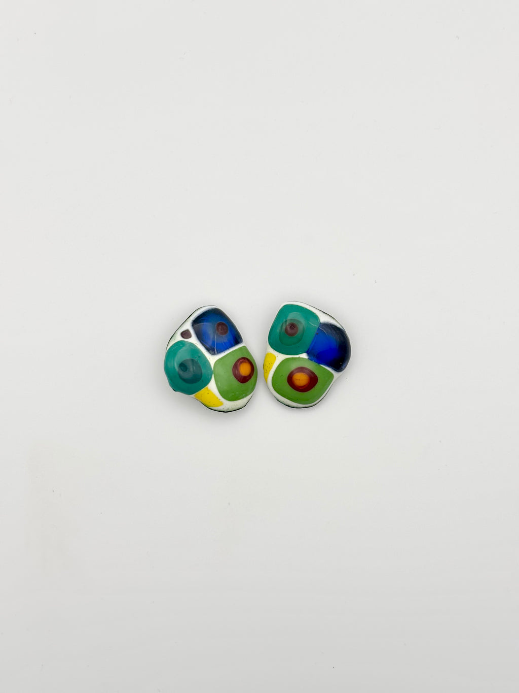 Boucles d'oreilles clip "Mosaïque"