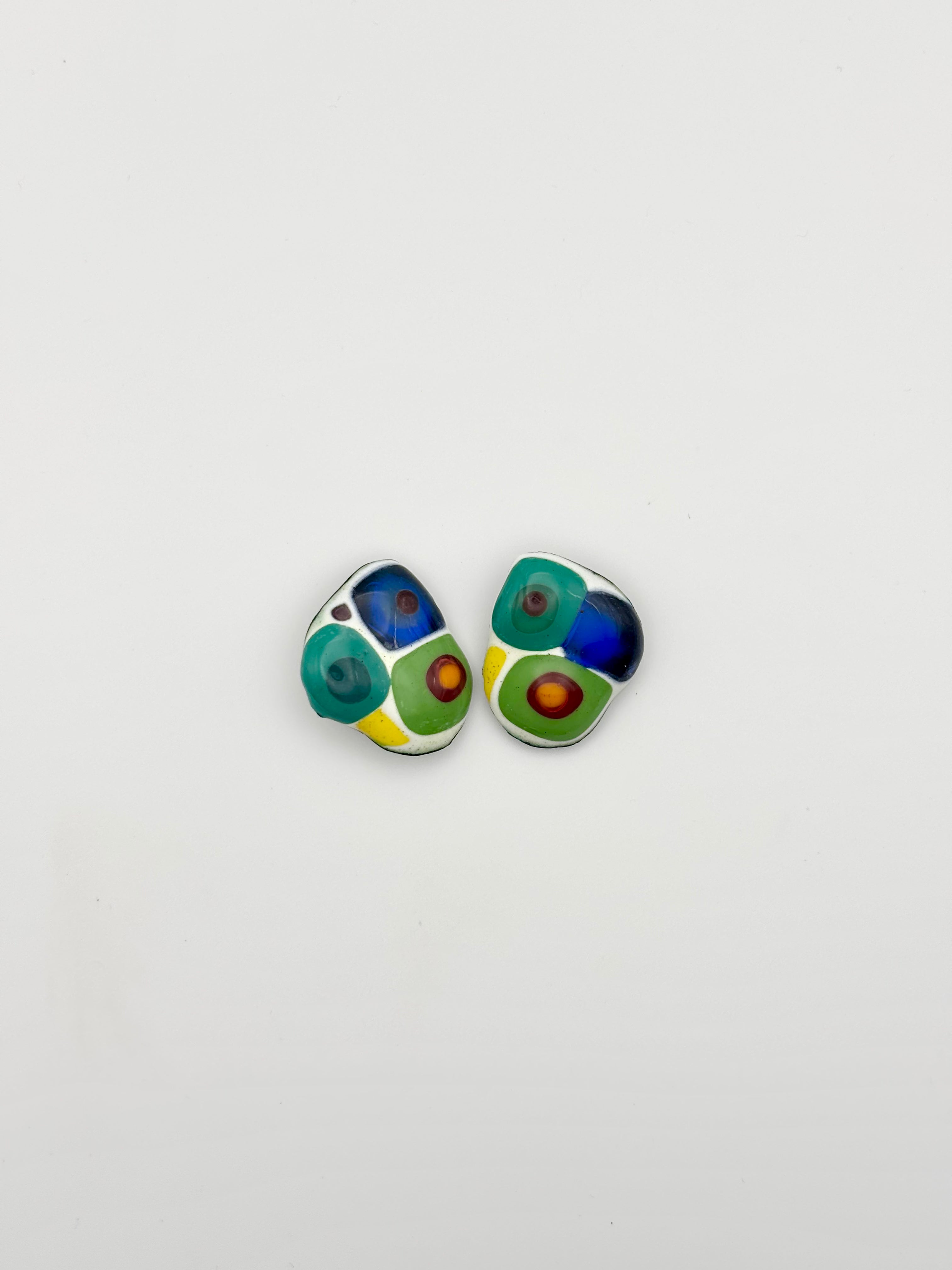 Boucles d'oreilles clip "Mosaïque"