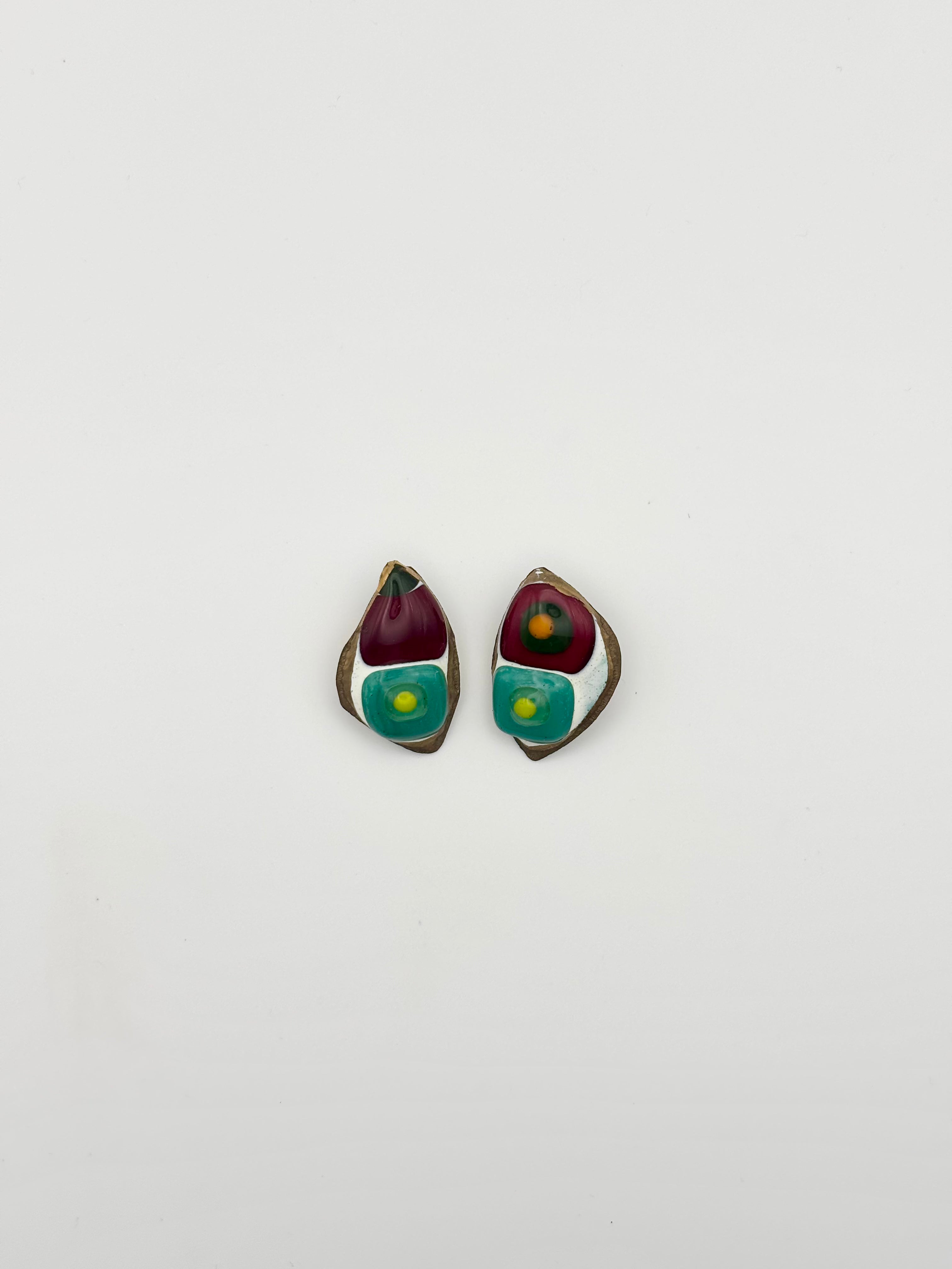 Boucles d'oreilles clip "Mosaïque"