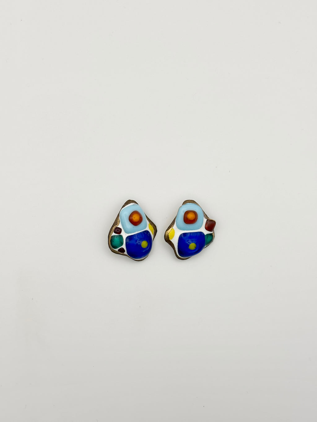 Boucles d'oreilles clip "Mosaïque"