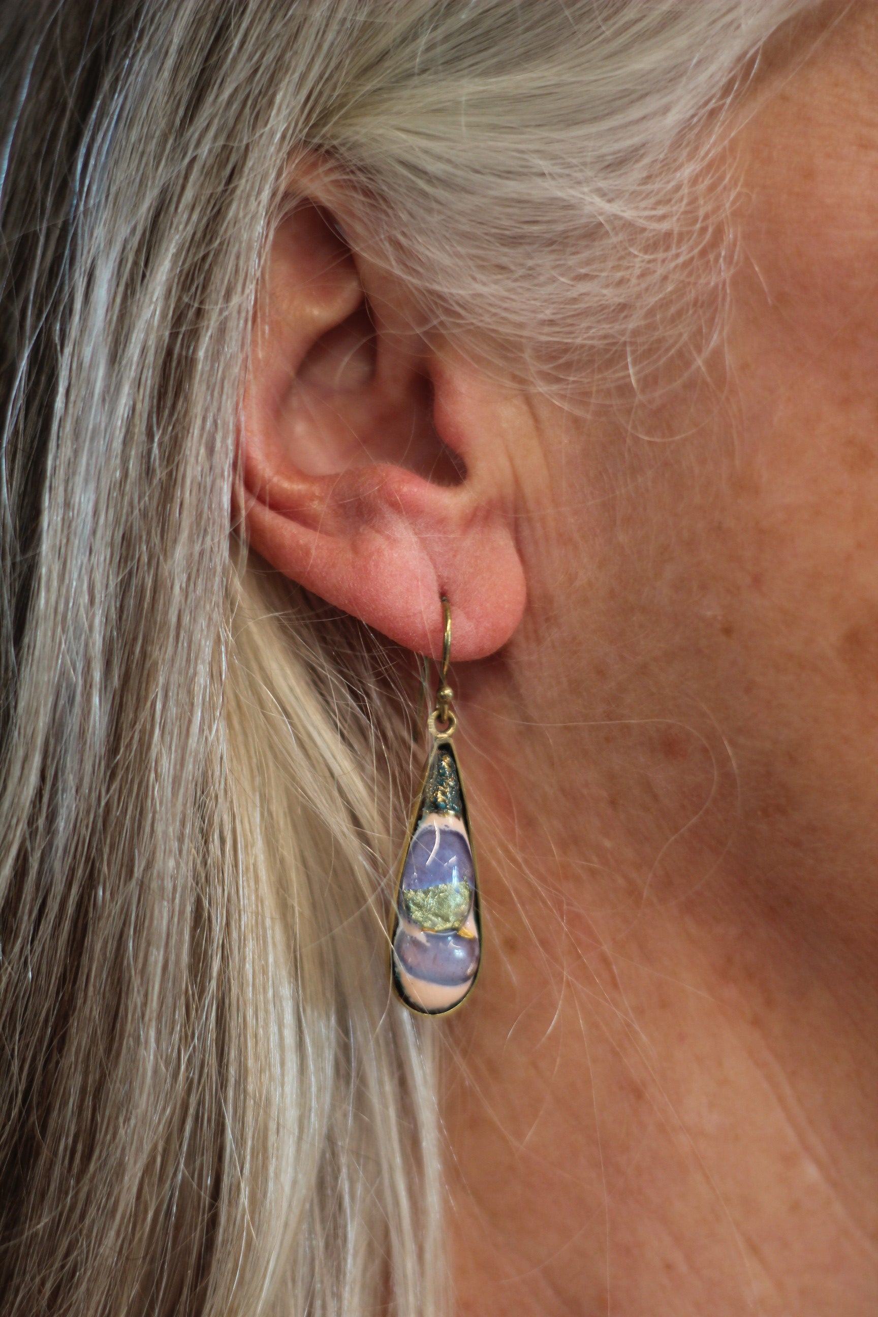 Les boucles gouttes lilas