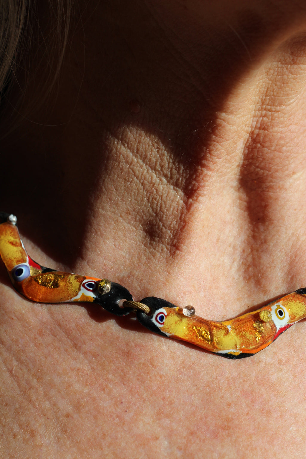 Collier La vague éclats d'ambre