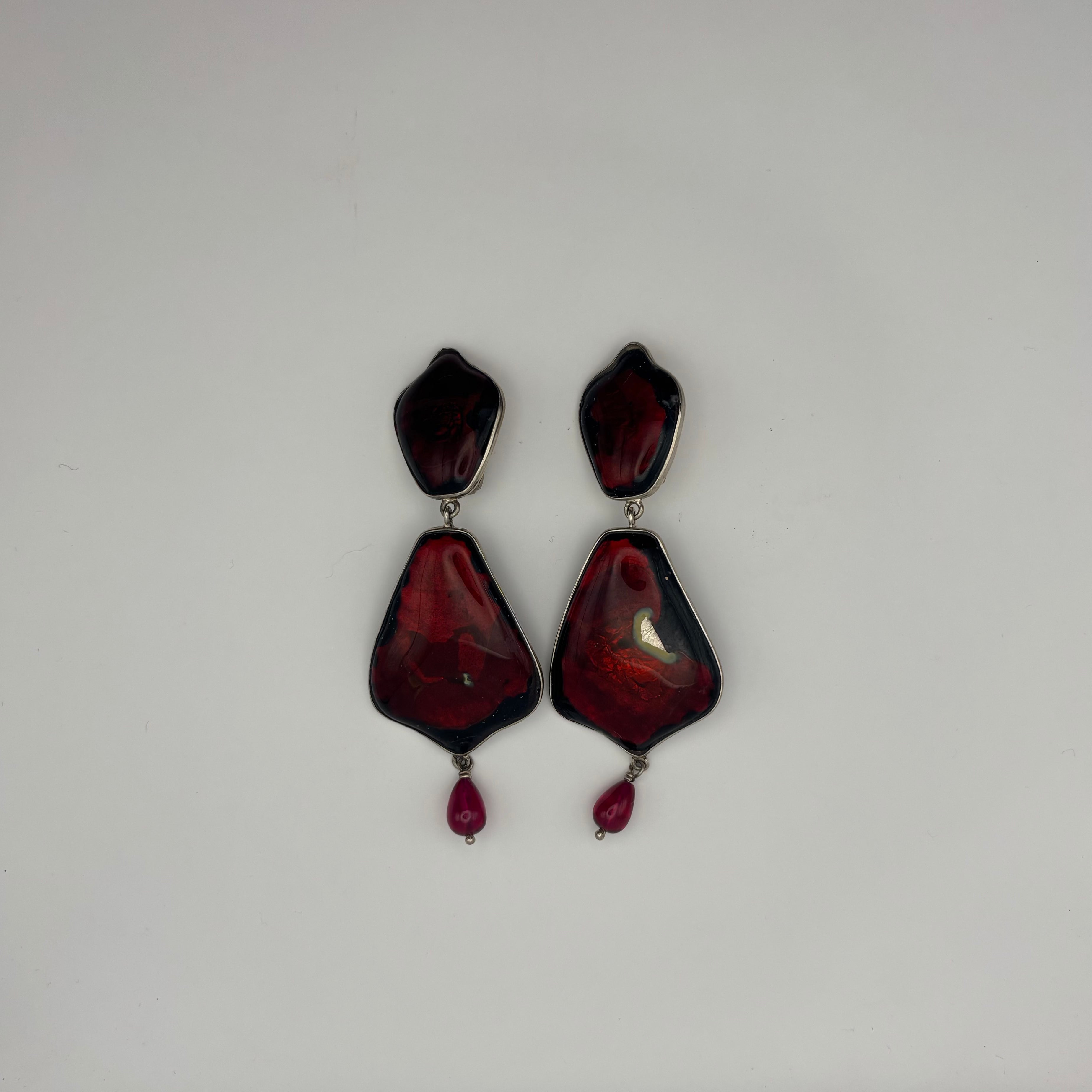 Les boucles rubis Sultant d'argent