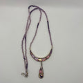 Le collier scintillant lilas et argent