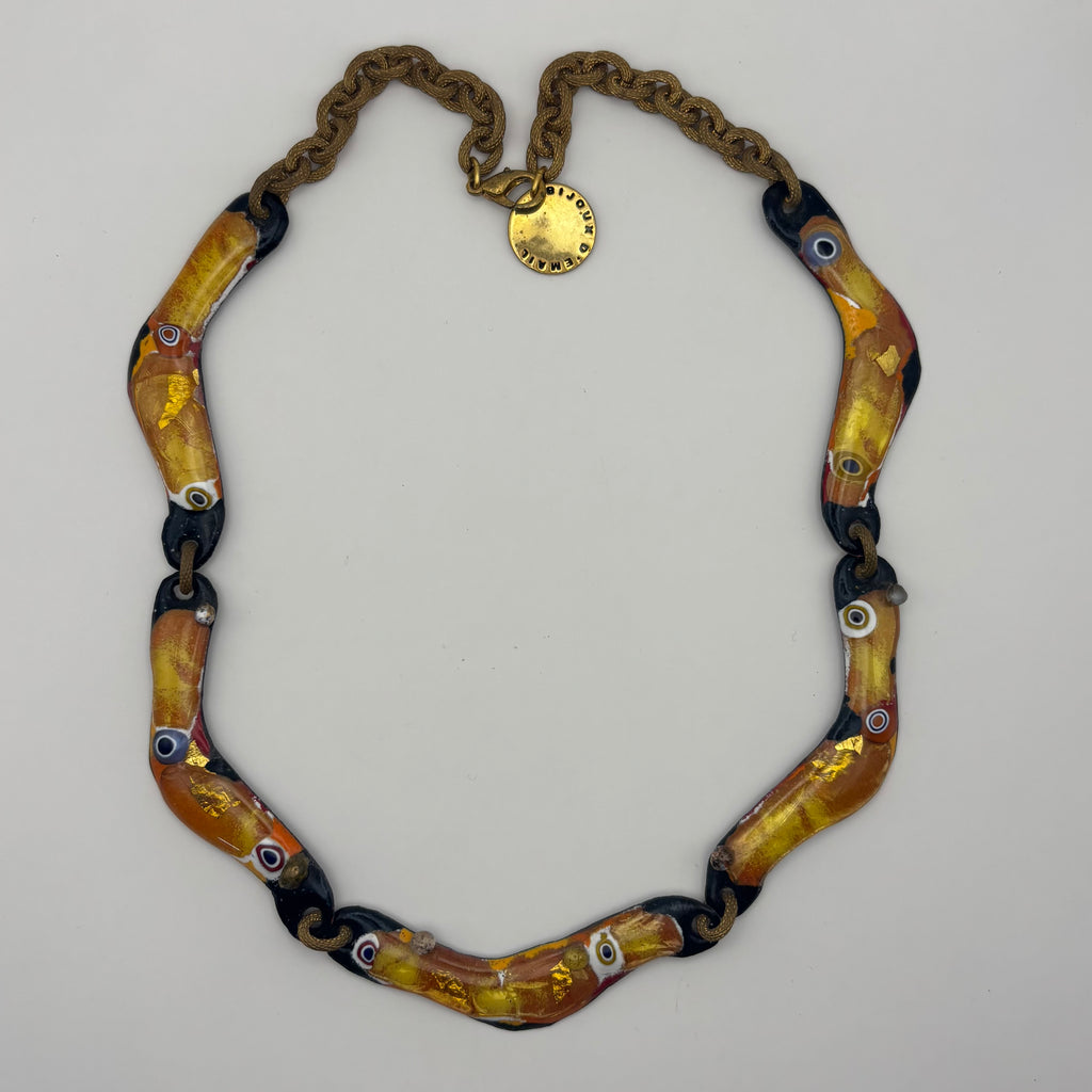 Collier La vague éclats d'ambre