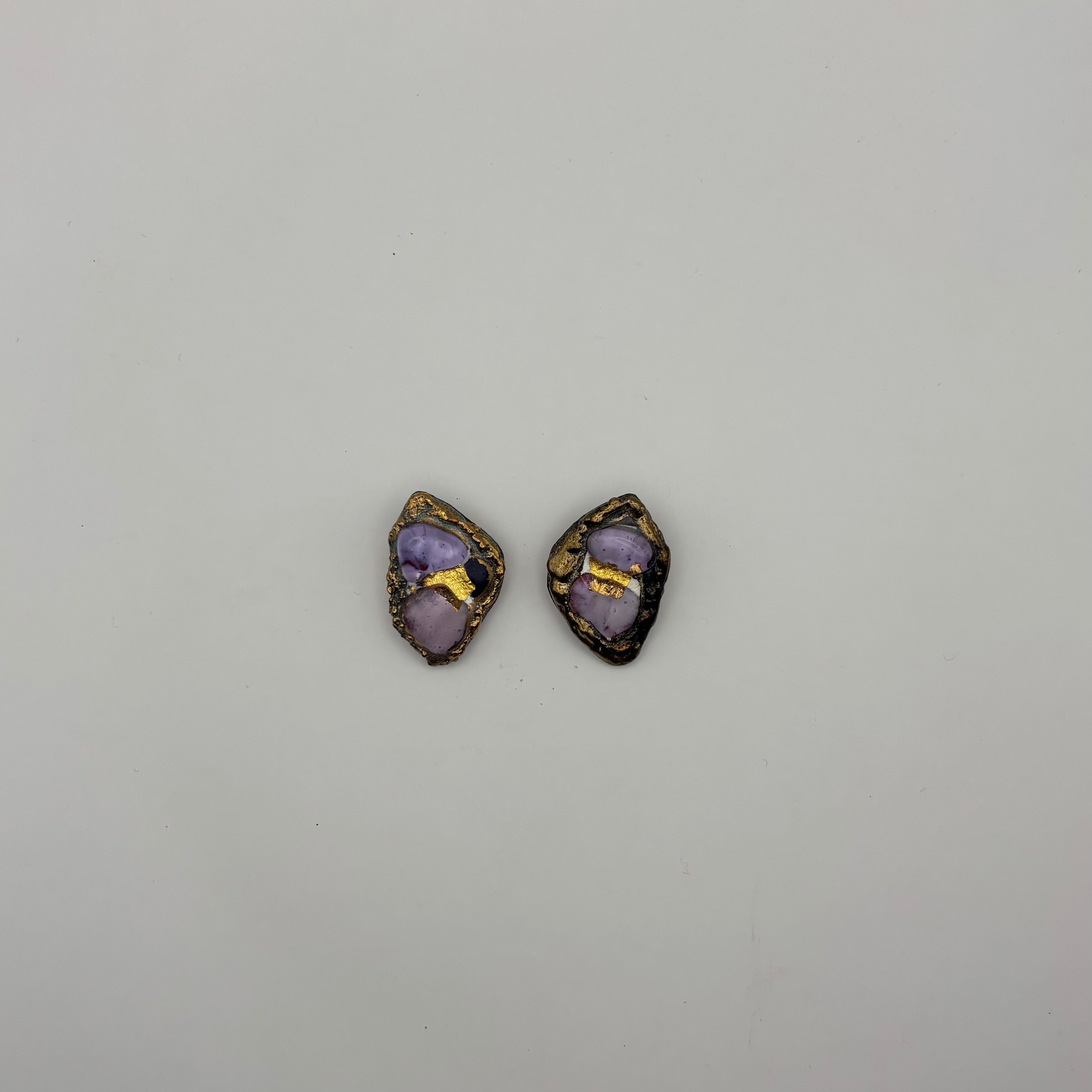 Boucles d'oreilles clip Les coquillages rosé