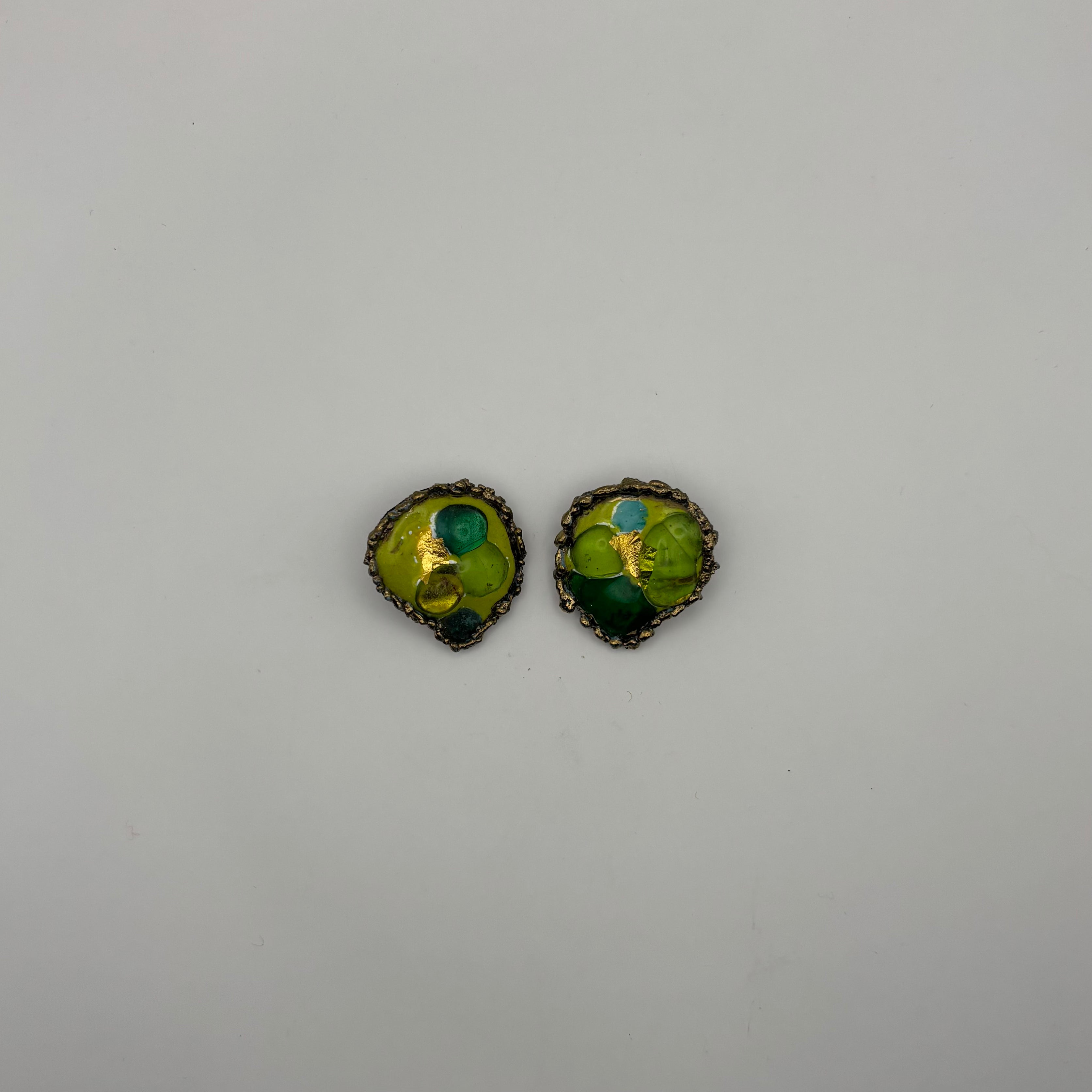 Boucles d'oreilles clip Les coquillages limonade